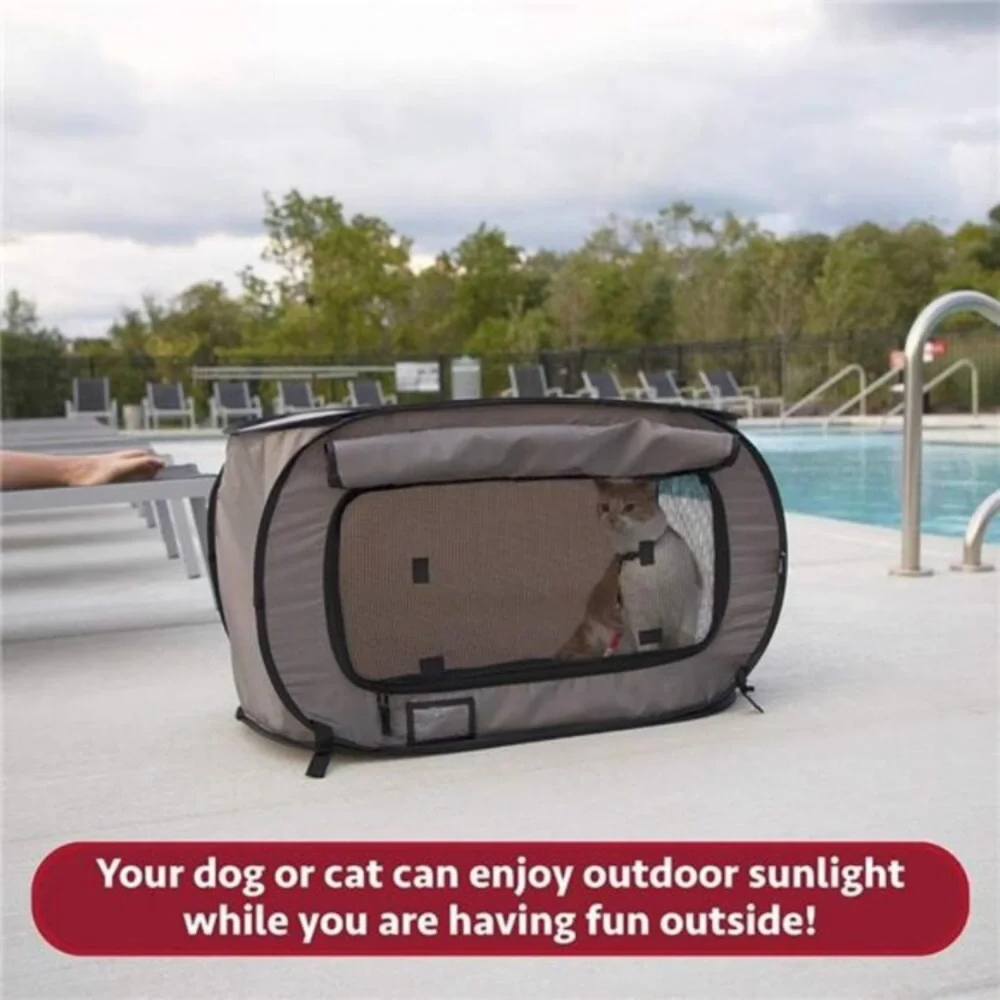 Large Pop Open Kennel, Portable Cat Cage Kennel, Waterproof Pet bed